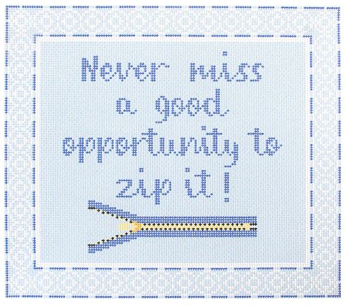 click here to view larger image of Zip It (printed canvas)