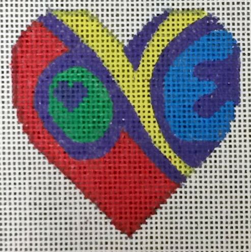 click here to view larger image of Heart Love (hand painted canvases)