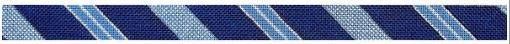 click here to view larger image of Diagonal Blue Stripes Belt (hand painted canvases)