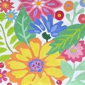 click here to view larger image of Fantasy Garden Rug 1 (hand painted canvases)