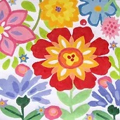 click here to view larger image of Fantasy Garden Rug 3 (hand painted canvases)