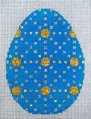 click here to view larger image of Blue Diamond Egg (hand painted canvases)