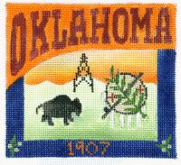 click here to view larger image of Postcard - Oklahoma (hand painted canvases)