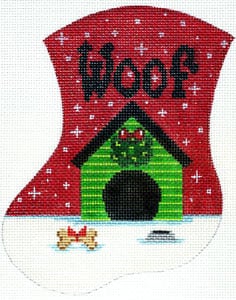 click here to view larger image of Dog House - Woof (hand painted canvases)