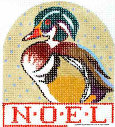 click here to view larger image of Wood Duck Ornament (hand painted canvases)