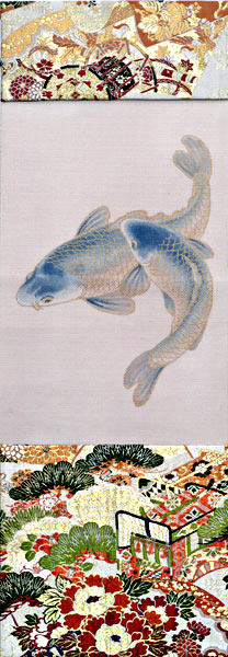 click here to view larger image of Carp/Obi Scroll (hand painted canvases)