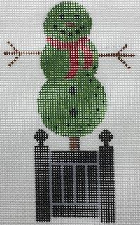 click here to view larger image of Topiary - Snowman (hand painted canvases)