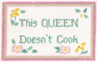 click here to view larger image of This Queen Doesn't Cook (hand painted canvases)