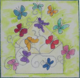 click here to view larger image of Flutterbies (hand painted canvases)