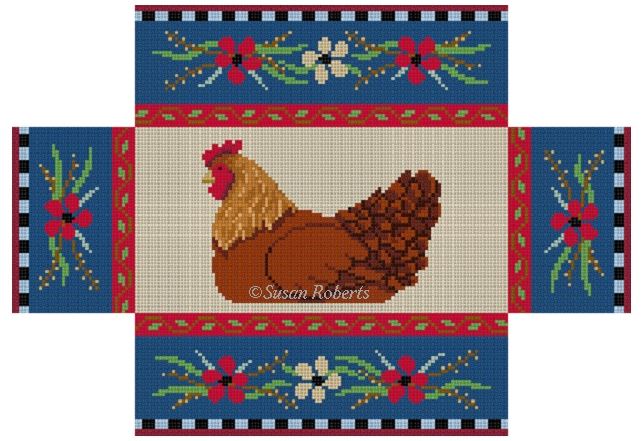 click here to view larger image of Country French Chicken Brick Cover (hand painted canvases)
