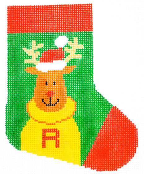 click here to view larger image of Cheerleader Mini Stocking (hand painted canvases)