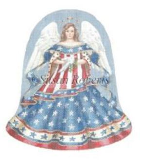 click here to view larger image of Patriotic Angel (hand painted canvases)