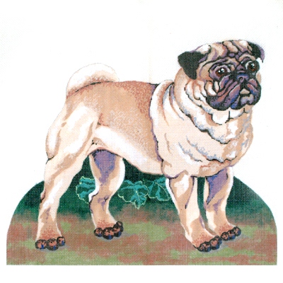 click here to view larger image of Single Pug (hand painted canvases)