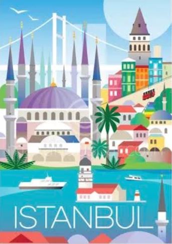 click here to view larger image of Istanbul (hand painted canvases)