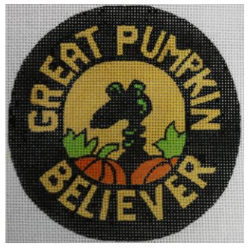 click here to view larger image of Great Pumpkin Believer (hand painted canvases)