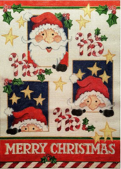 click here to view larger image of Ho Ho Ho Merry Christmas (hand painted canvases)