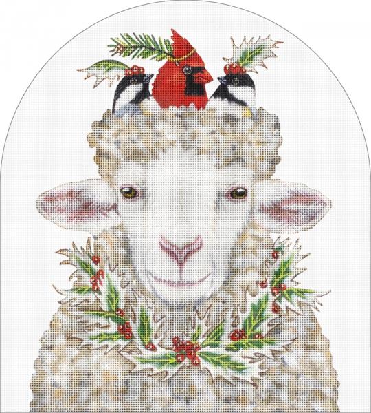 click here to view larger image of Christmas Parade Sheep Dome (hand painted canvases)