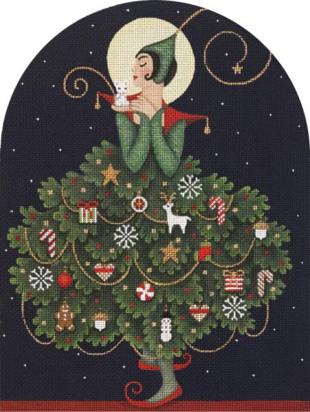 click here to view larger image of Christmas Tree Lady (hand painted canvases)