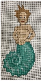 click here to view larger image of Turquoise Merman (hand painted canvases)
