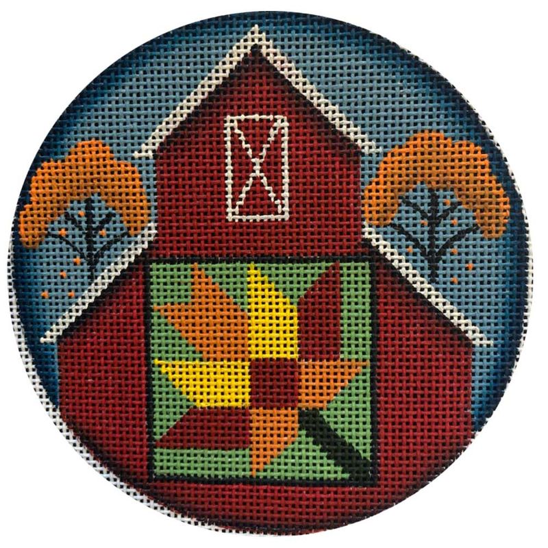 click here to view larger image of Autumn Barn Quilt (hand painted canvases)