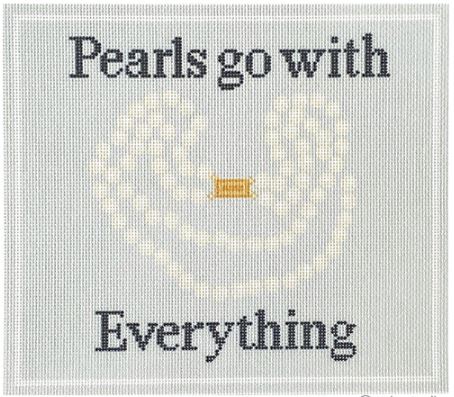 click here to view larger image of Pearls Go with Everything (printed canvas)