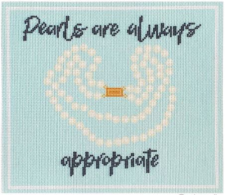 click here to view larger image of Pearls are always Appropriate (printed canvas)