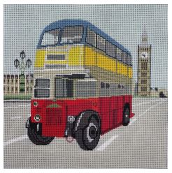 click here to view larger image of Vintage Double Decker Bus (hand painted canvases)