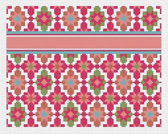 click here to view larger image of Portuguese Tiles Clutch - Rose (hand painted canvases)