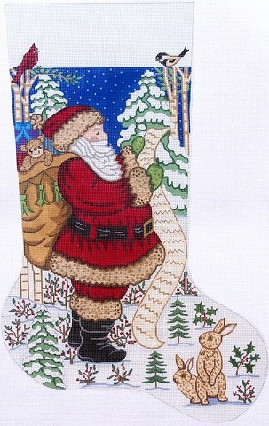 click here to view larger image of 23 inch Christmas Stocking - 7288 (hand painted canvases)