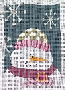 click here to view larger image of Snowman w/Scarf (hand painted canvases)
