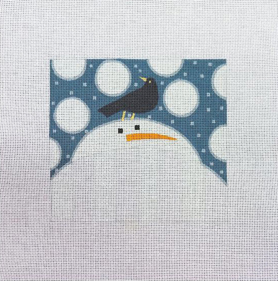 click here to view larger image of Snowman w/Bird on Head (hand painted canvases)