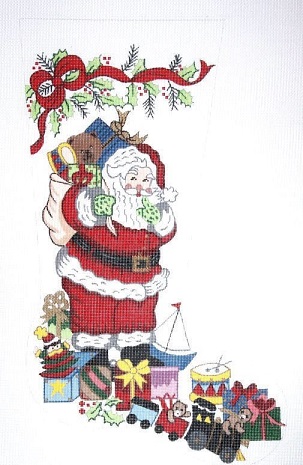 click here to view larger image of 19 inch Christmas Stocking - SM7146 - 18M (hand painted canvases)