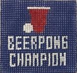 click here to view larger image of Beerpong Champion Cozie Insert (hand painted canvases)