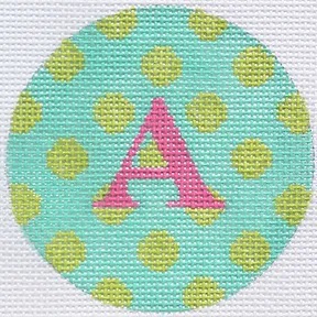 click here to view larger image of Bright Disk Letter - ALB-09 (hand painted canvases 2)