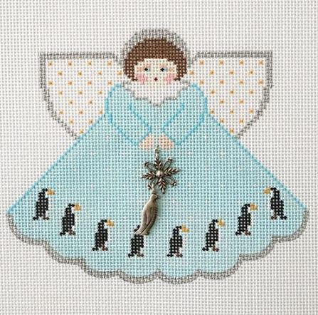 click here to view larger image of Penguins Angel w/charm (hand painted canvases)