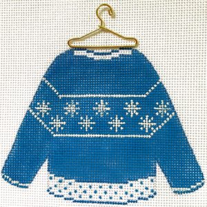 click here to view larger image of Sweater - Snowflakes w/Stitch Guide (hand painted canvases)