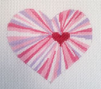 click here to view larger image of Sunburst Heart (hand painted canvases)