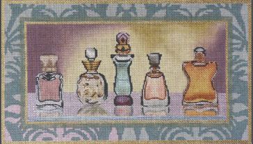 click here to view larger image of Perfume Bottles 3 (hand painted canvases)