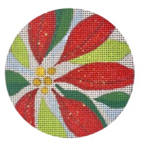 click here to view larger image of Poinsettia Ornament (hand painted canvases)