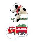Firetruck w/Dalmatian hand painted canvases 