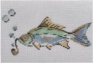 click here to view larger image of Party Animals Series - Fish (hand painted canvases)
