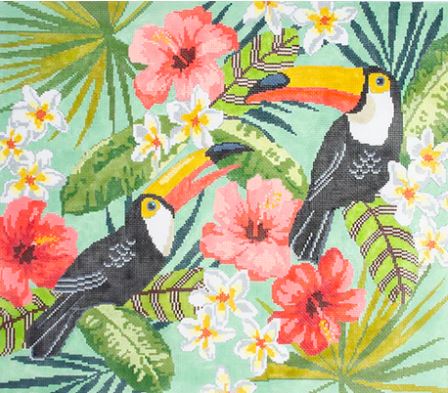 click here to view larger image of Tropical Toucans (hand painted canvases)