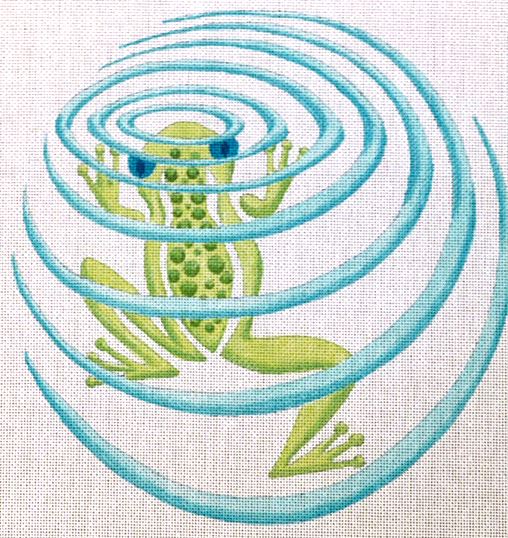 click here to view larger image of Ripples Frog (hand painted canvases)
