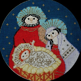 click here to view larger image of Faberge Nativity - Holy Family (hand painted canvases)