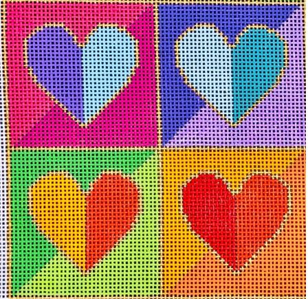 click here to view larger image of Cross My Heart (hand painted canvases)