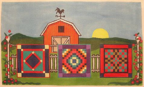 click here to view larger image of Amish Hanging Quilts (hand painted canvases)