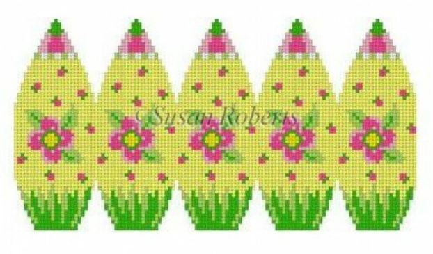 click here to view larger image of Pink Floral 3D Stand-Up Egg   (None Selected)