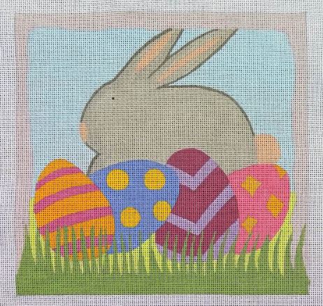 click here to view larger image of Rabbit and Eggs (hand painted canvases)