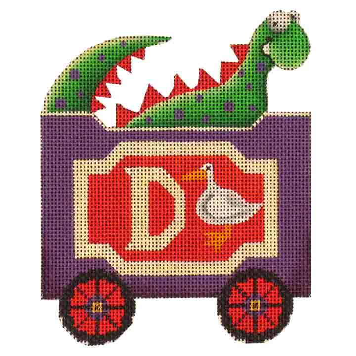 click here to view larger image of Train Letter - D (hand painted canvases)