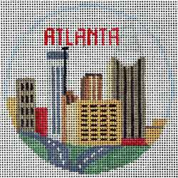 click here to view larger image of Atlanta Round (hand painted canvases)